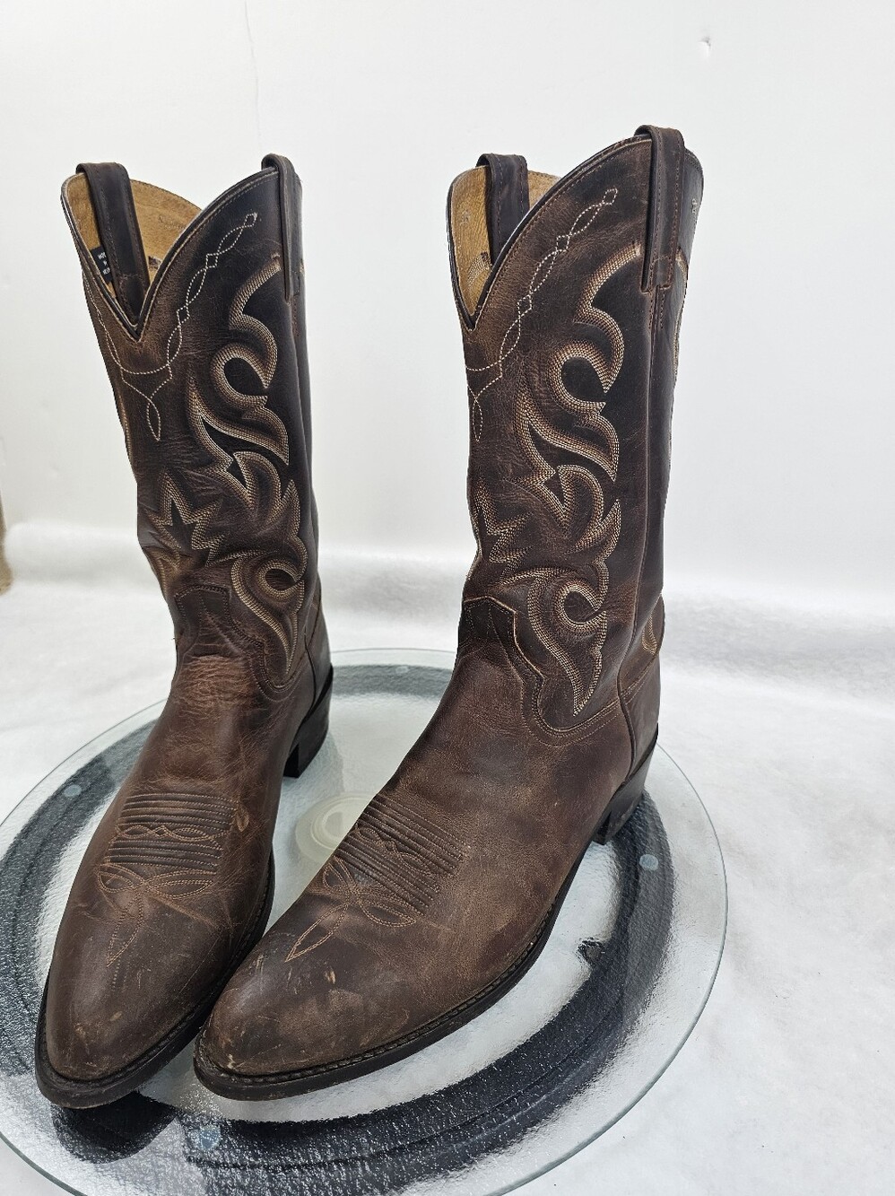 Dan Post Renegade Boots 12 Western Stitching Country Style Everyday Snip Toe View 2